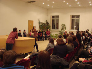 Встреча ансамбля Покровского со студентами и преподавателями консерватории